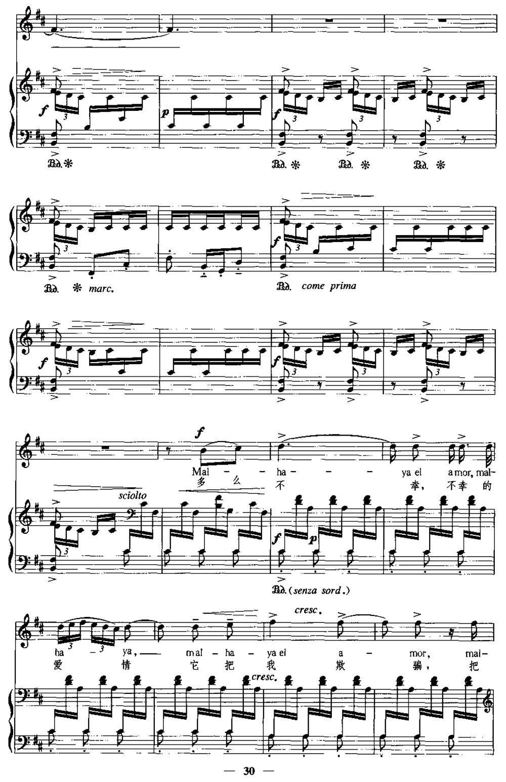 [西班牙]波罗（中外文对照、正谱）钢琴曲谱（图4）