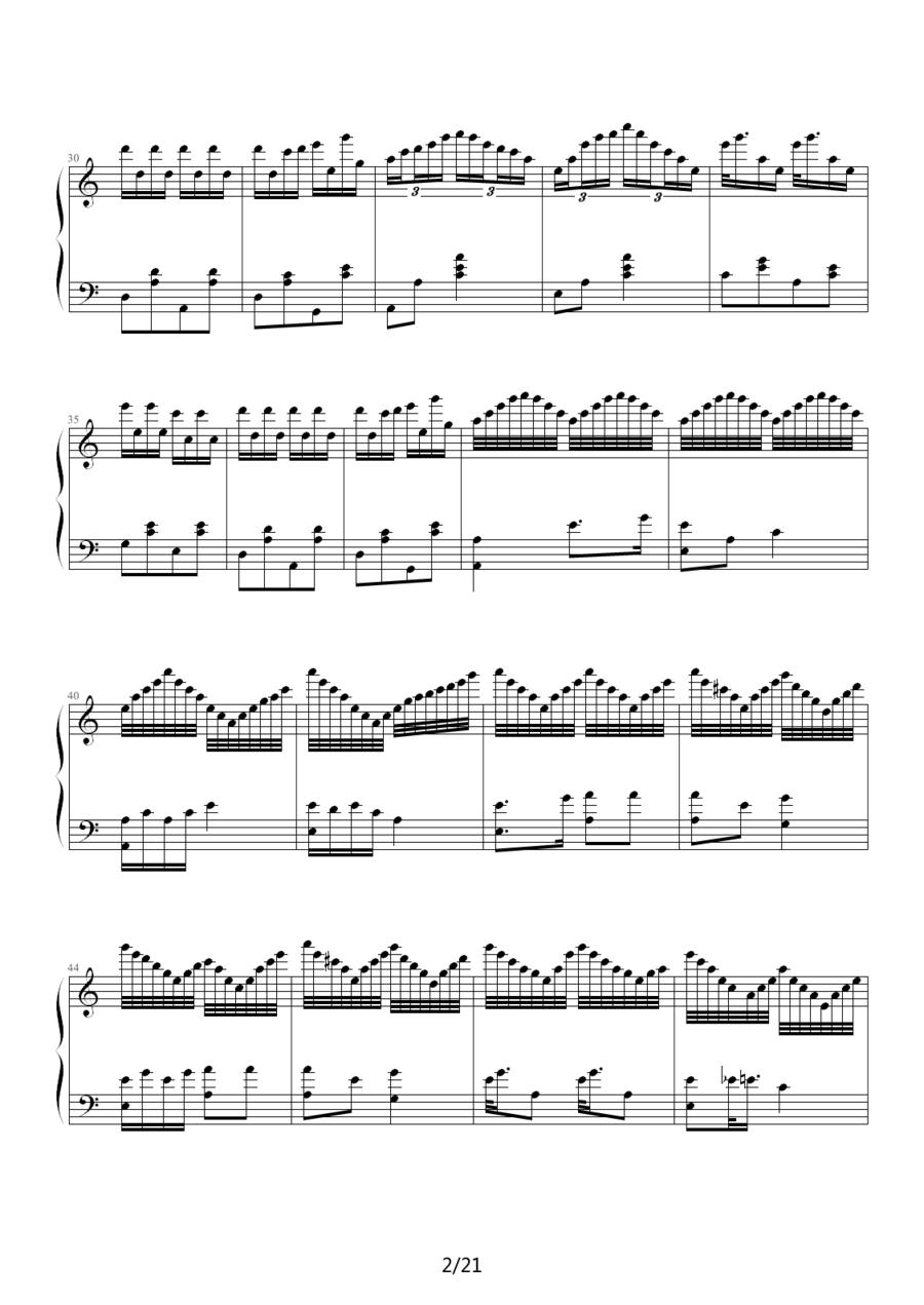 猪八戒主题变奏曲钢琴曲谱（图2）