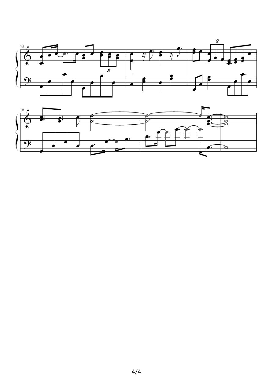 忘却不了的泪钢琴曲谱（图4）