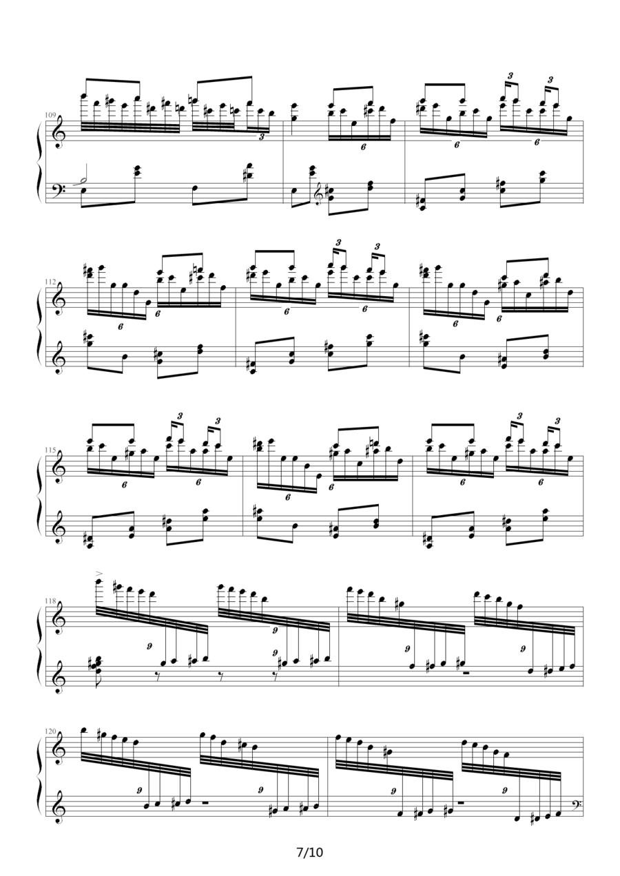 瓦洛多斯改编莫扎特《土耳其进行曲》钢琴曲谱（图7）