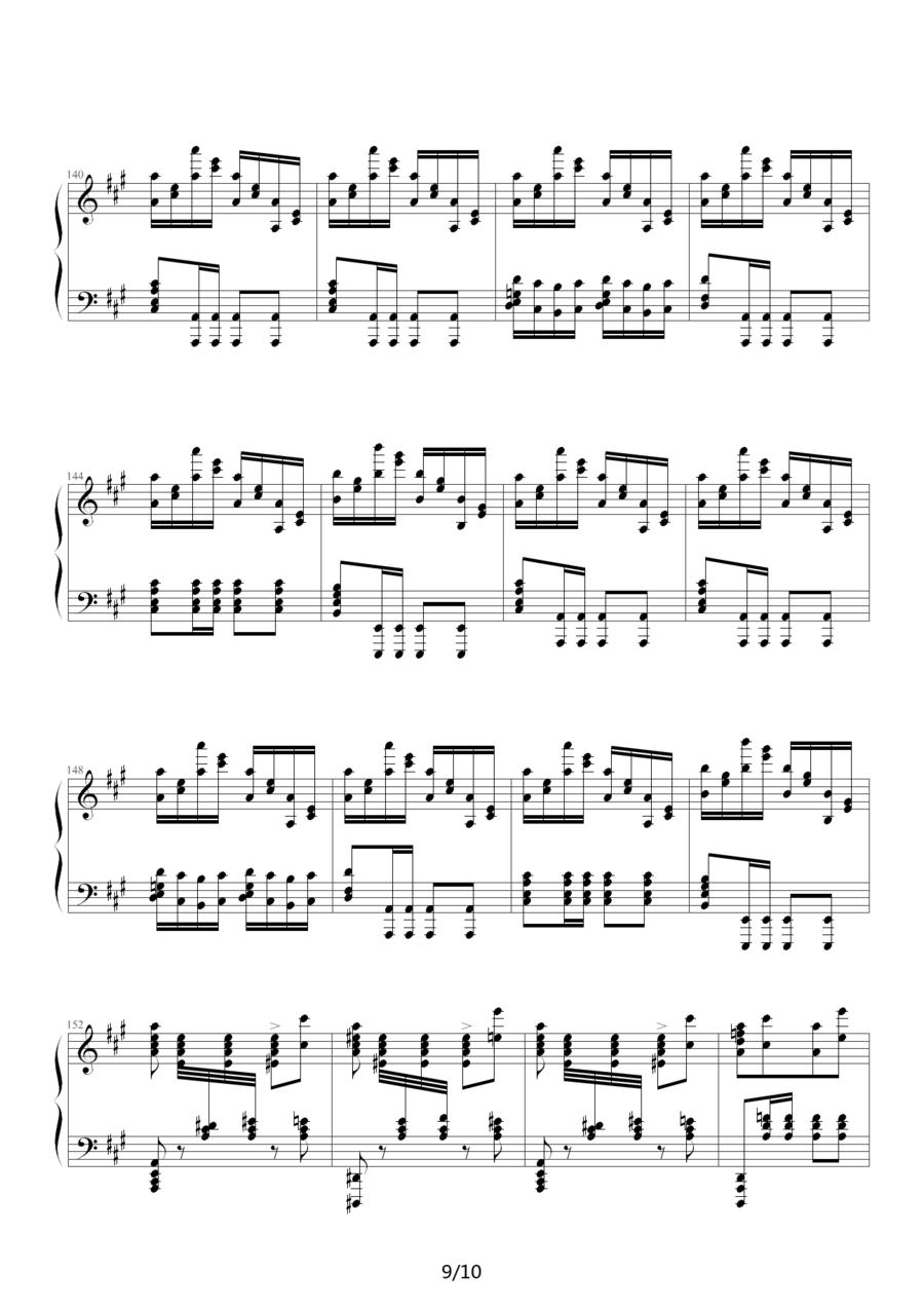 瓦洛多斯改编莫扎特《土耳其进行曲》钢琴曲谱（图9）