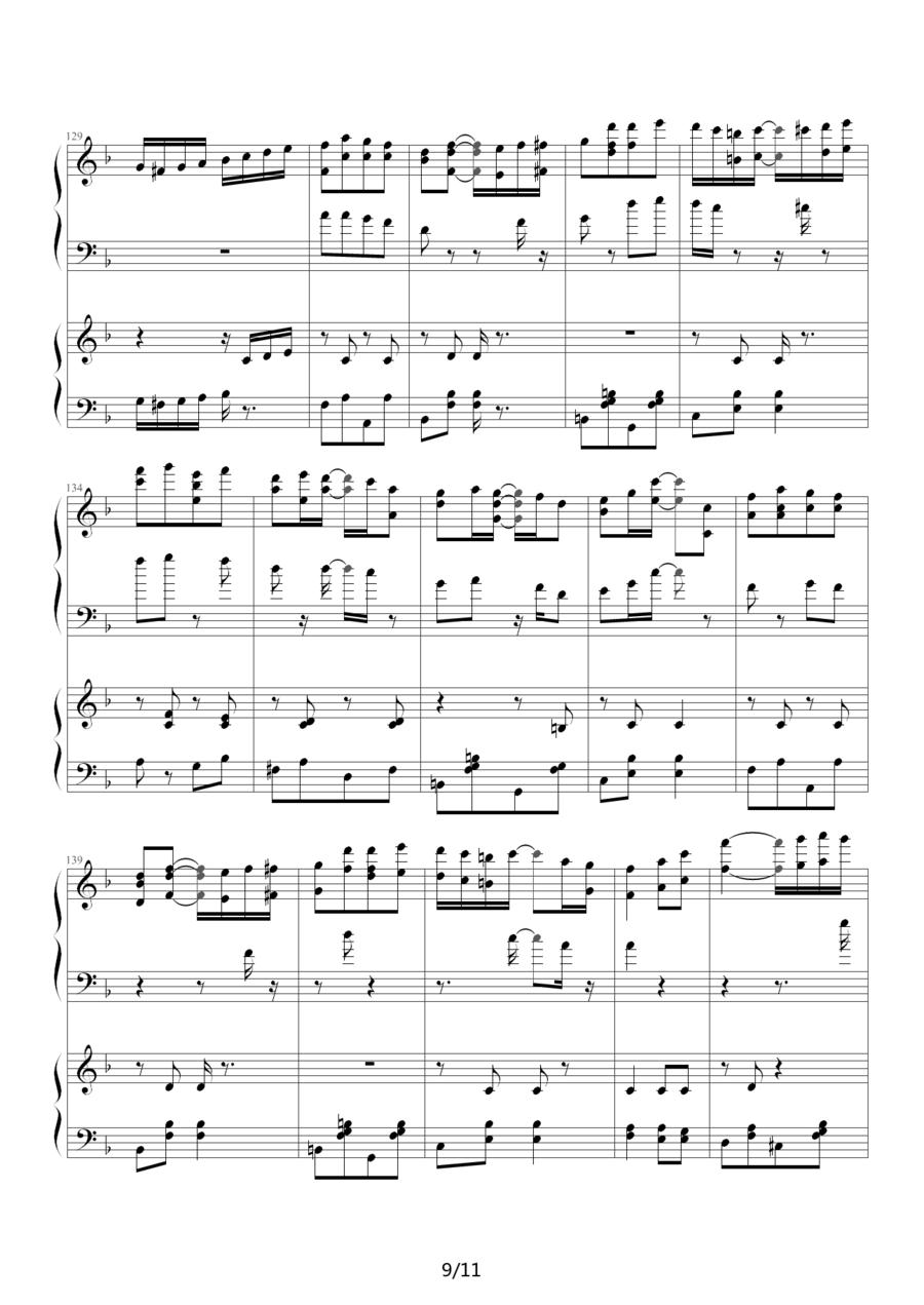 扬基嘟德尔（爵士版）（四手联弹）钢琴曲谱（图9）