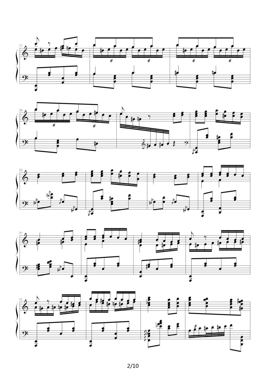 瓦洛多斯改编莫扎特《土耳其进行曲》钢琴曲谱（图2）
