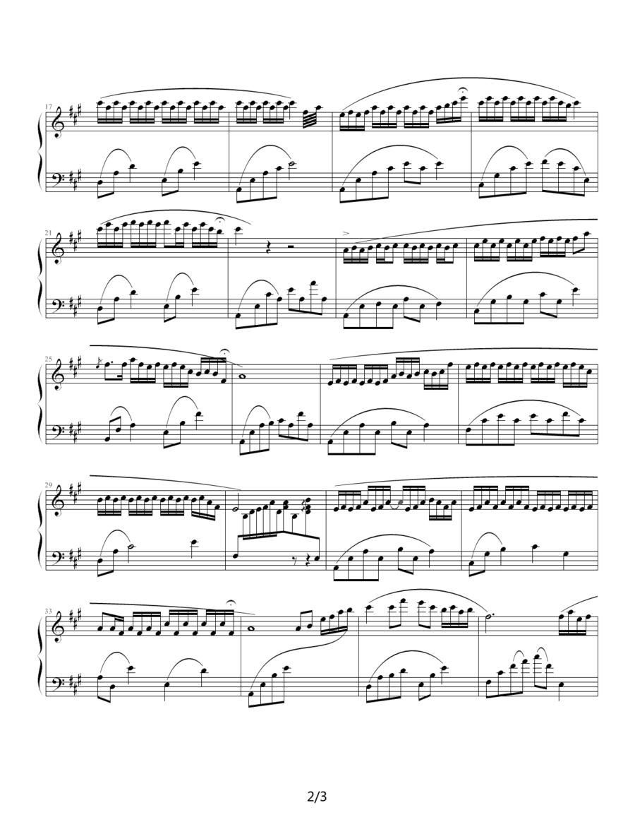 粉蝶舞钢琴曲谱（图2）