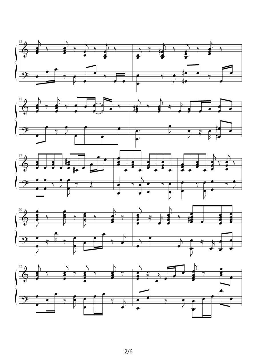 爱神之箭钢琴曲谱（图2）