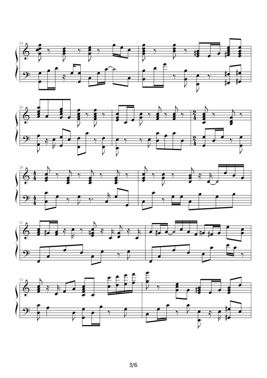 爱神之箭钢琴曲谱（图3）