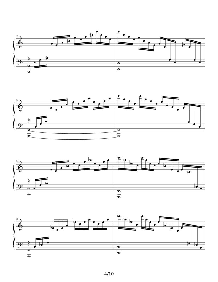 练习曲 Op.10 No.1（ 逃亡圣咏曲）钢琴曲谱（图4）