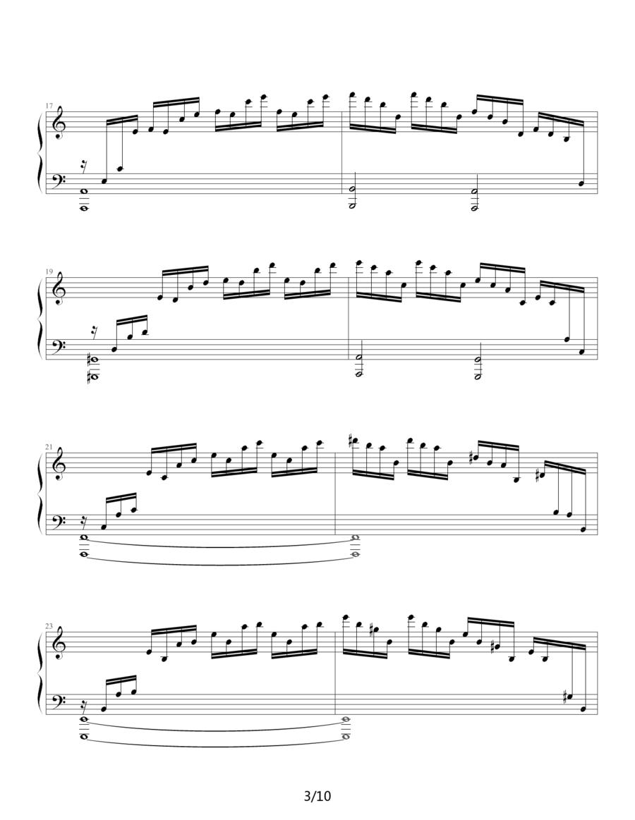 练习曲 Op.10 No.1（ 逃亡圣咏曲）钢琴曲谱（图3）