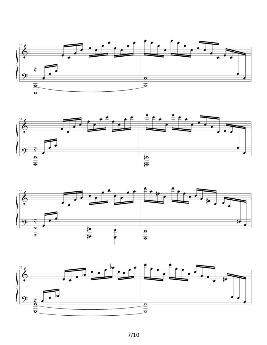 练习曲 Op.10 No.1（ 逃亡圣咏曲）钢琴曲谱（图7）