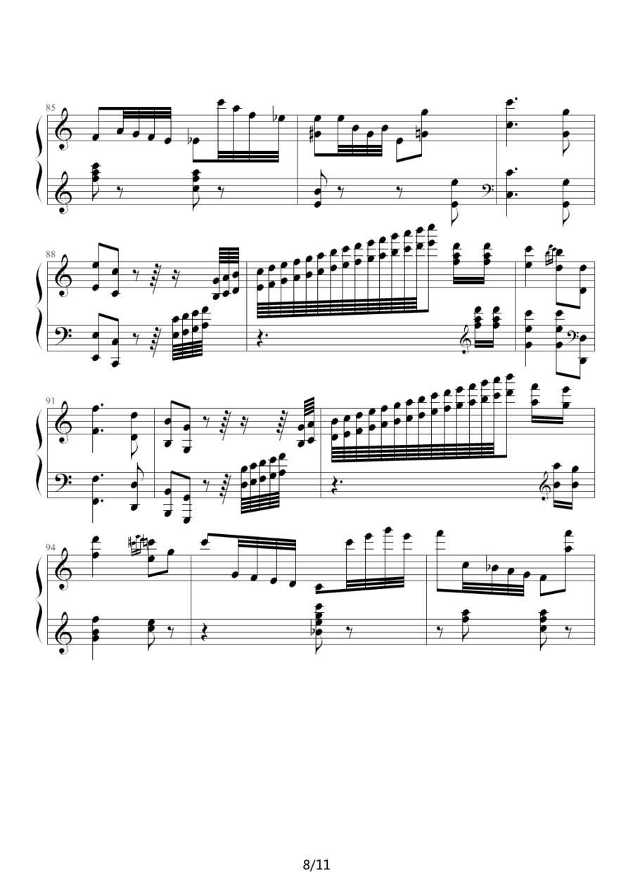狩猎（练习曲）钢琴曲谱（图8）