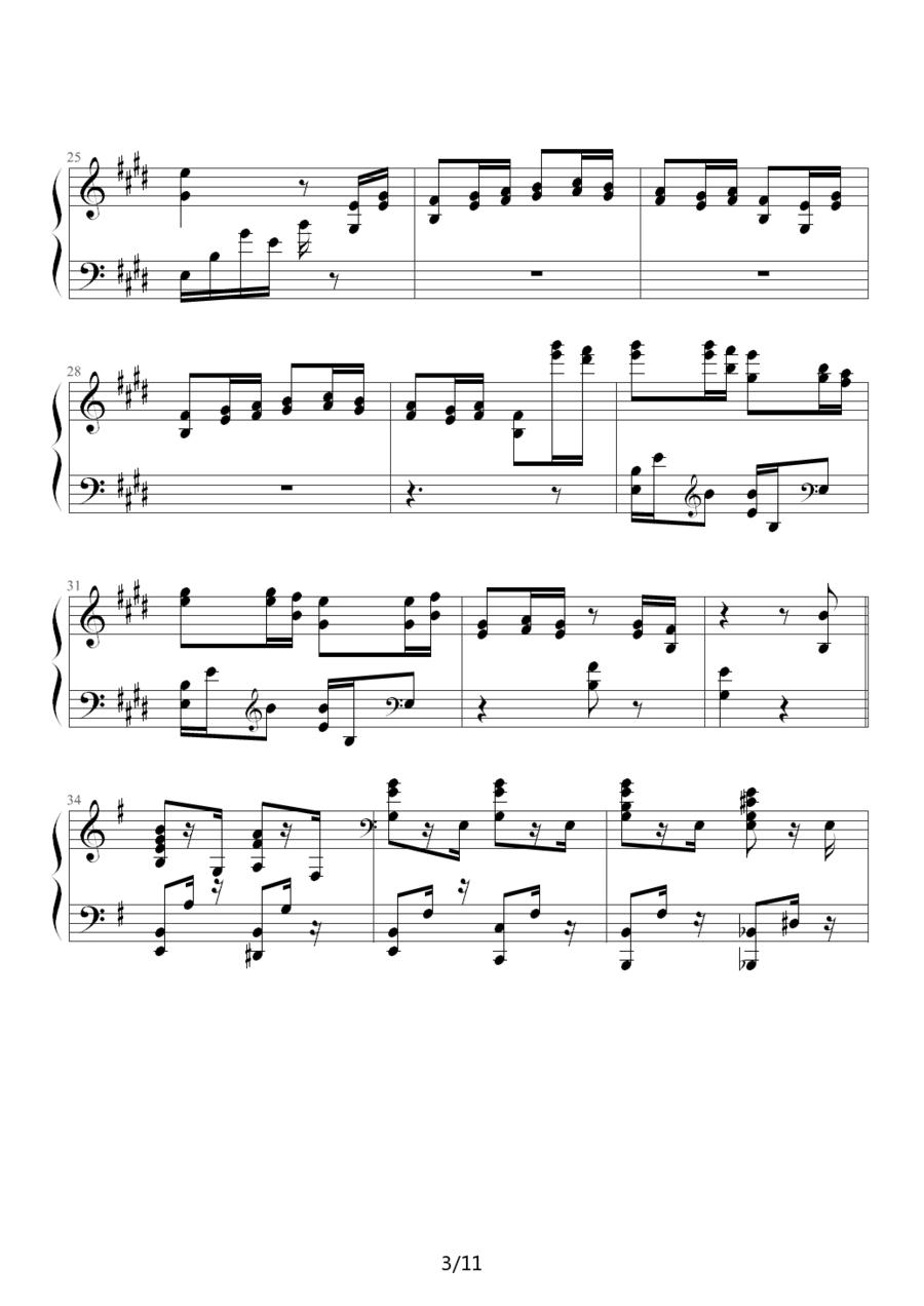 狩猎（练习曲）钢琴曲谱（图3）