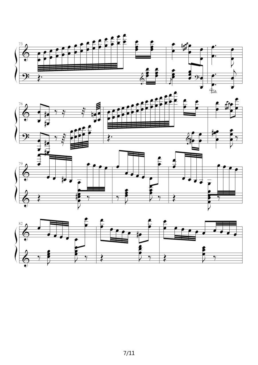 狩猎（练习曲）钢琴曲谱（图7）