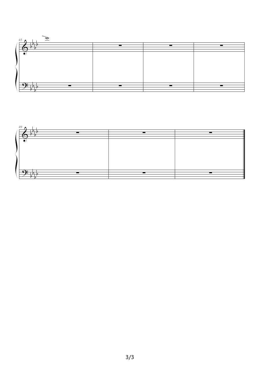 オセンチなi美钢琴曲谱（图3）