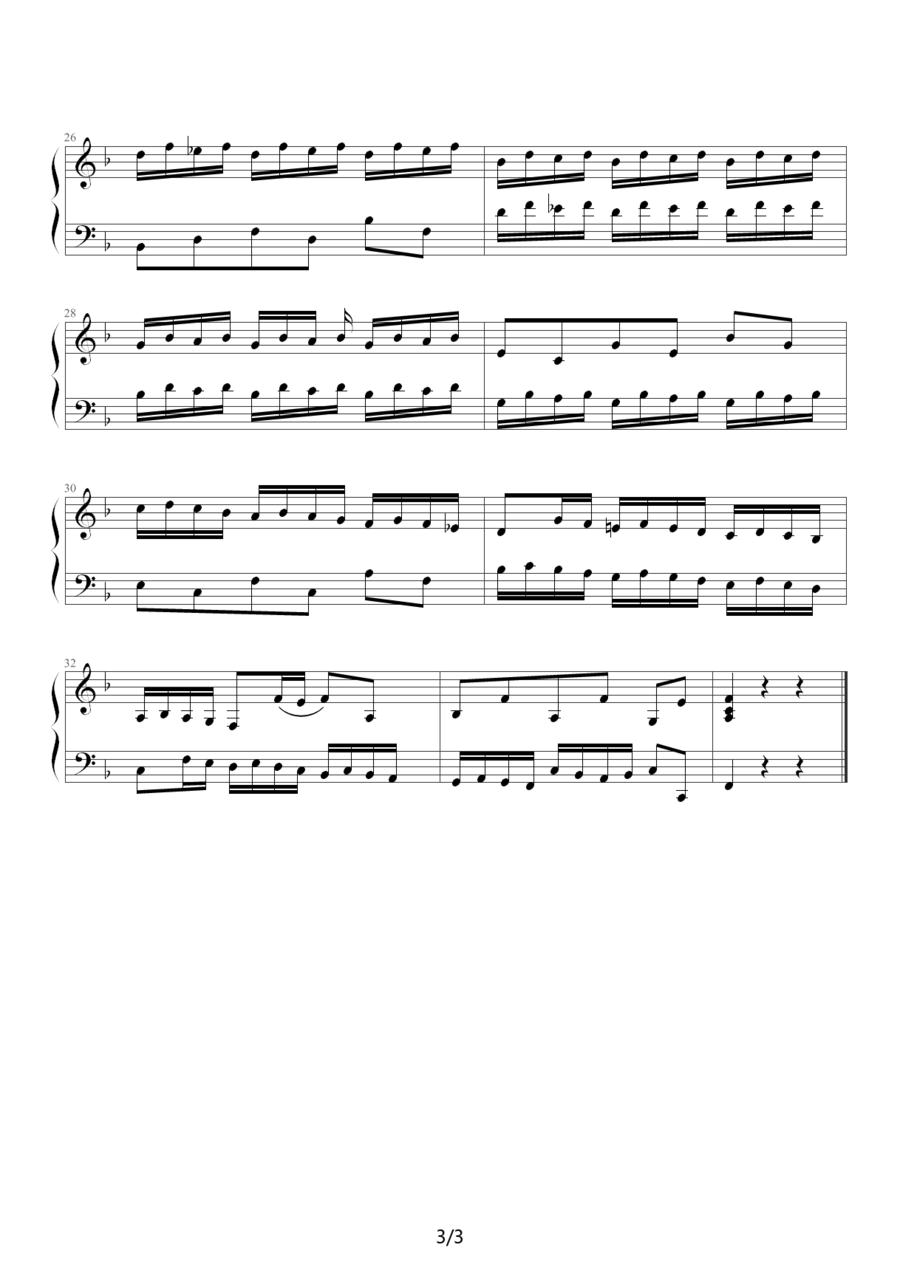 二部创意曲 No.8钢琴曲谱（图3）