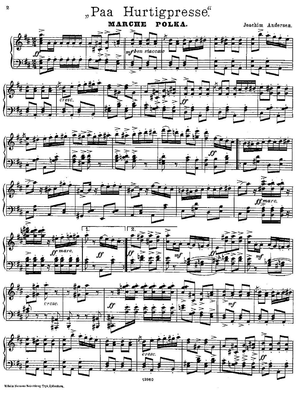 Paa Hurtigpresse钢琴曲谱（图1）