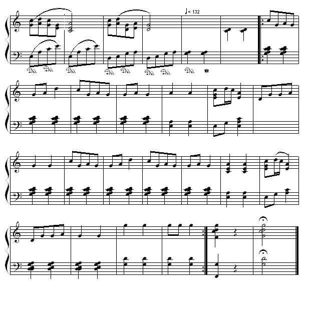 酒歌钢琴曲谱（图2）