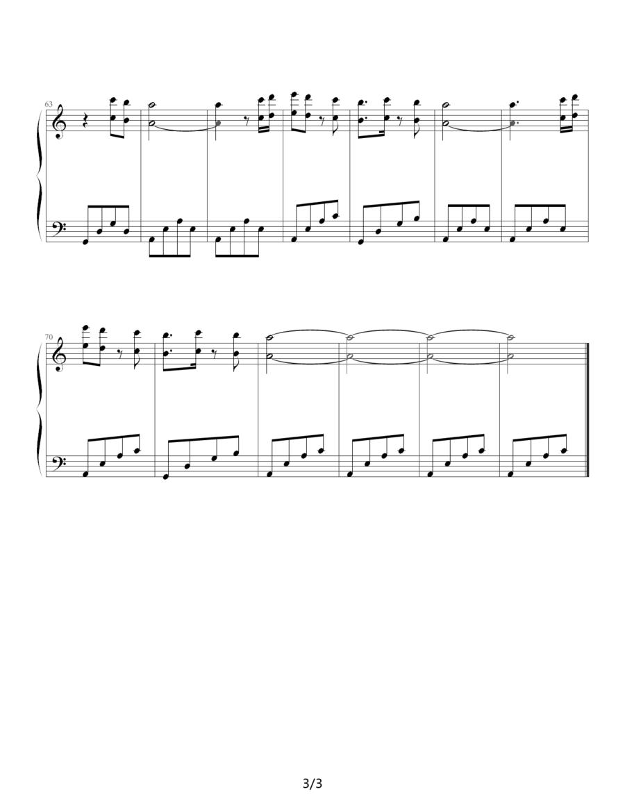 Endless horizon（无垠水平线）钢琴曲谱（图3）