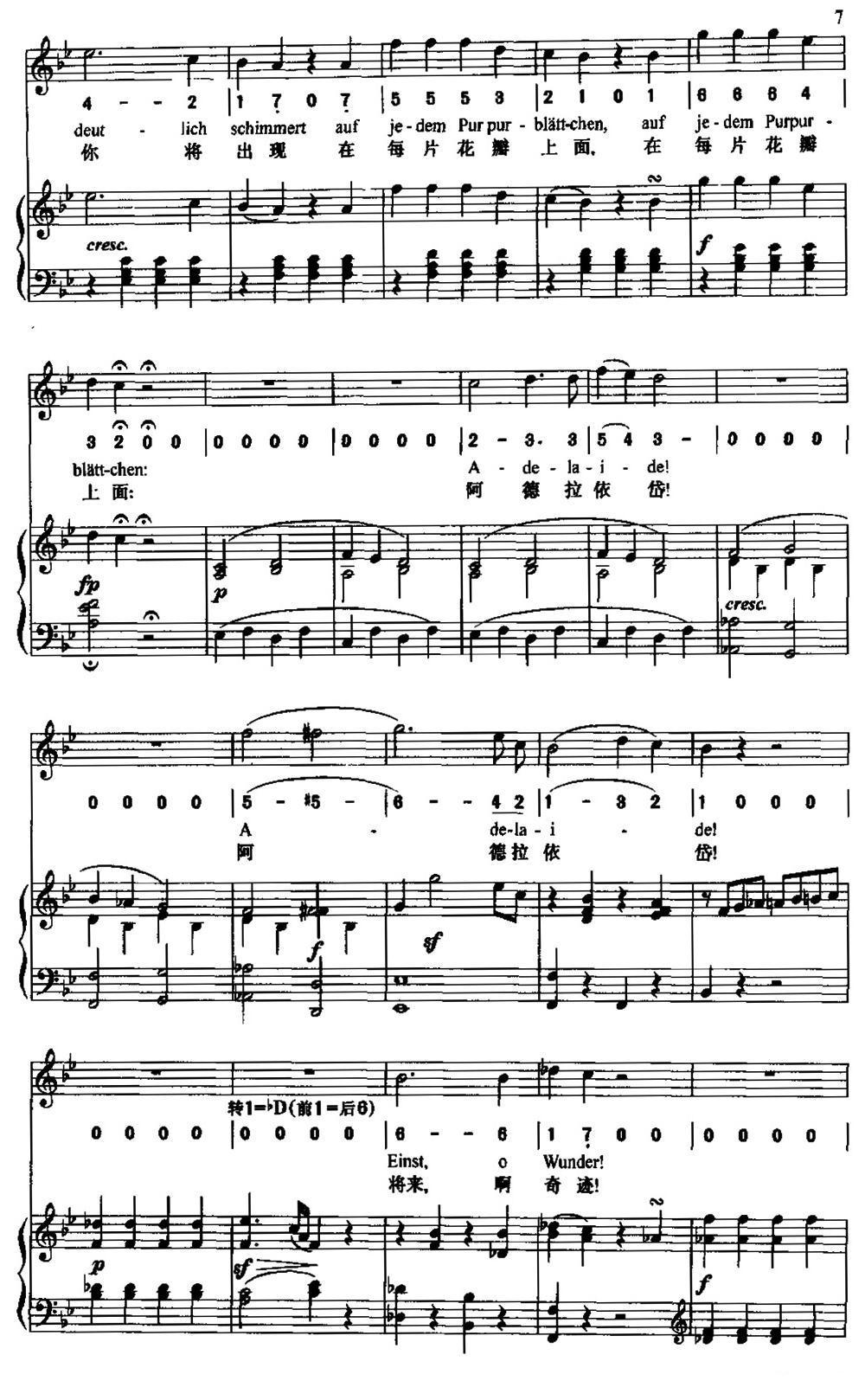 阿德拉依岱（中外文对照、正谱）钢琴曲谱（图7）