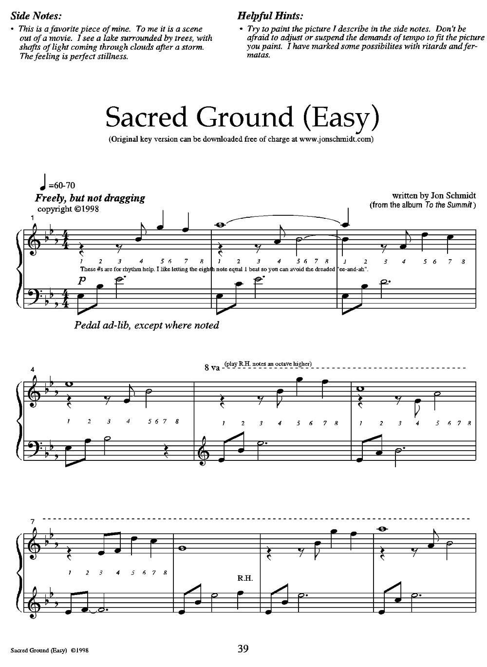Sacred Ground（Easy）钢琴曲谱（图1）
