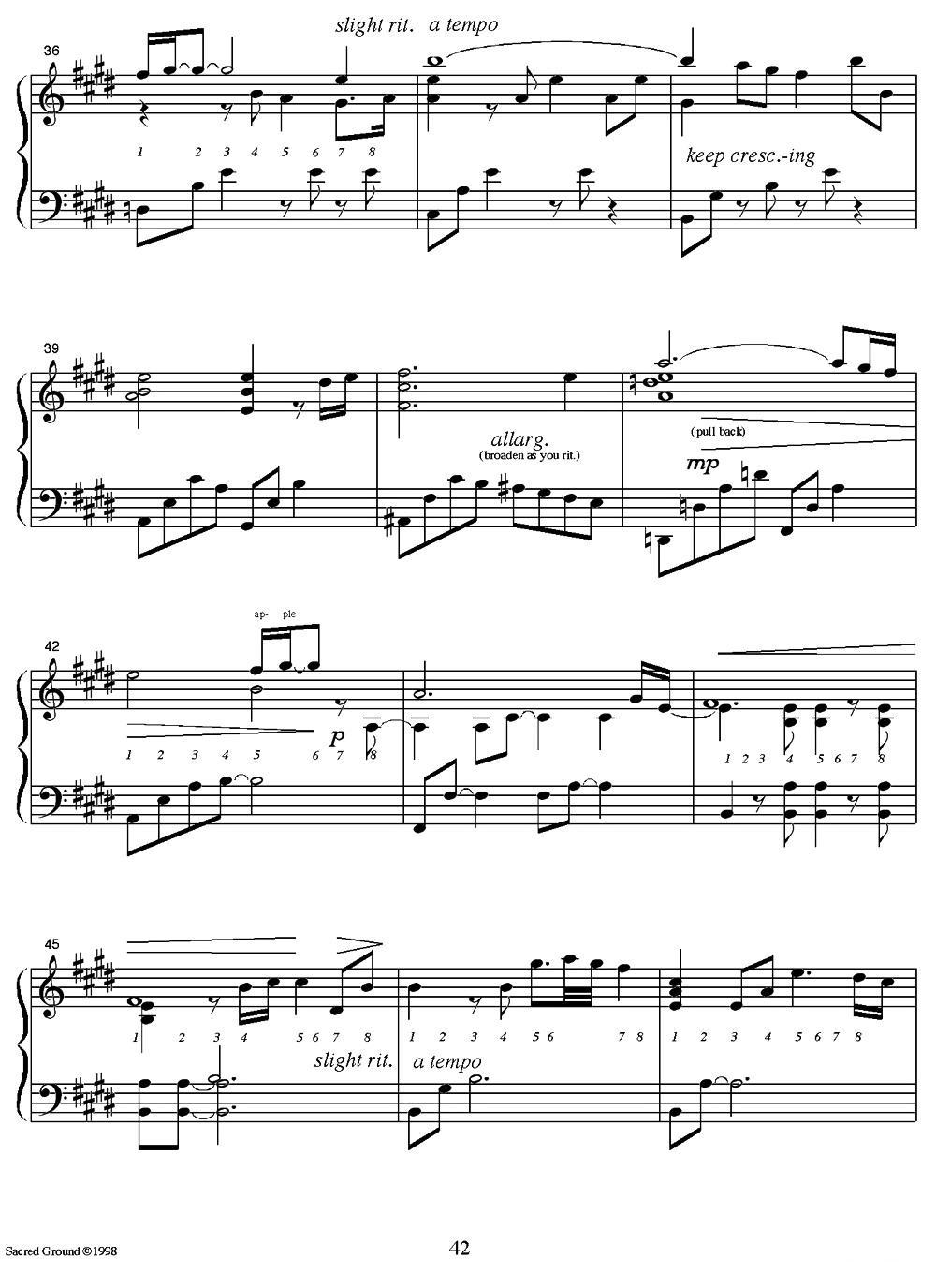 Sacred Ground钢琴曲谱（图4）