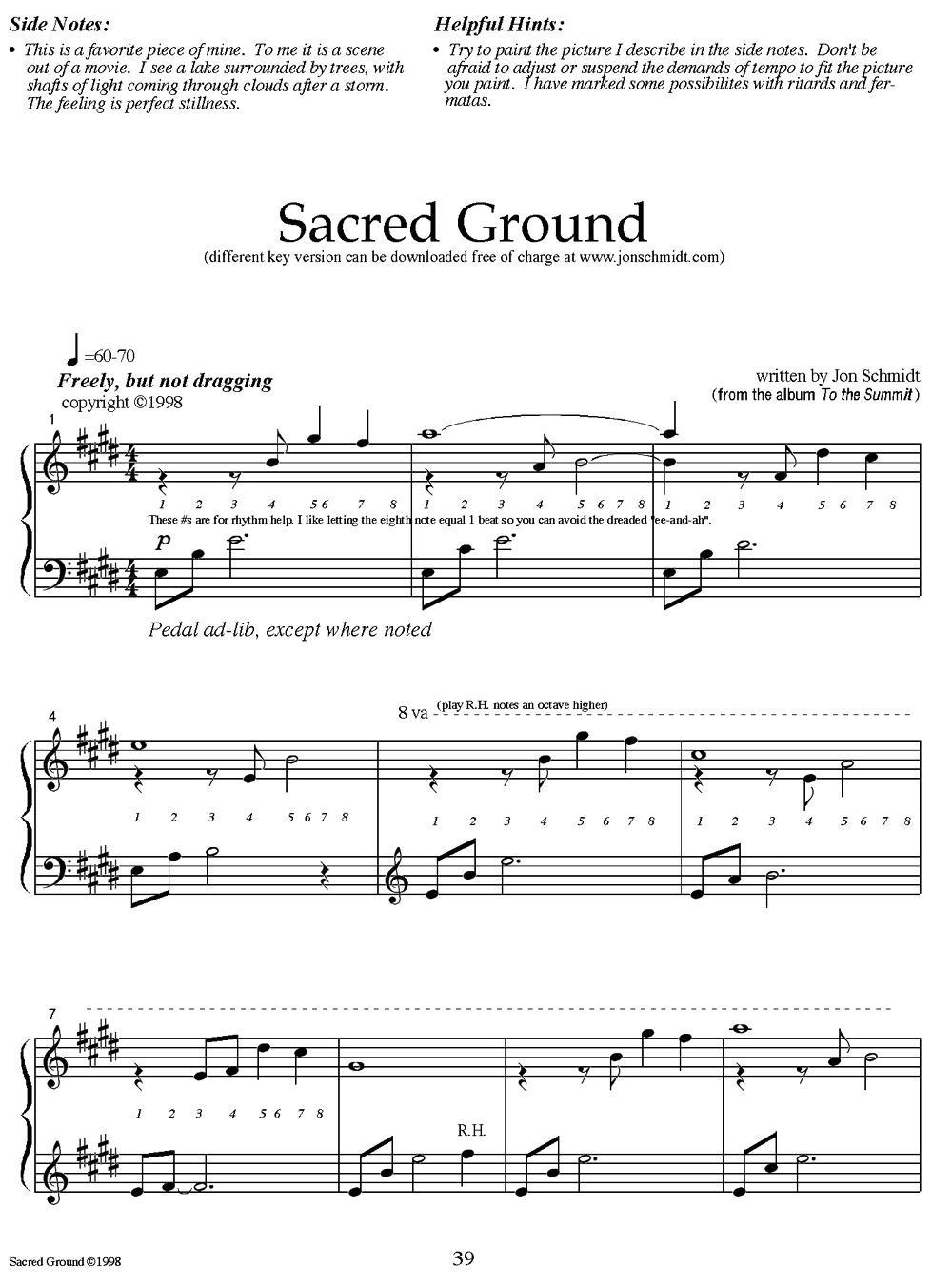 Sacred Ground钢琴曲谱（图1）