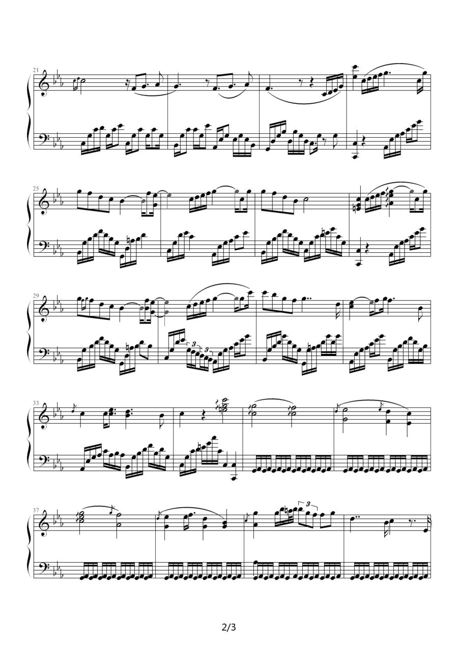 小王子的星球（the little prince 02）钢琴曲谱（图2）