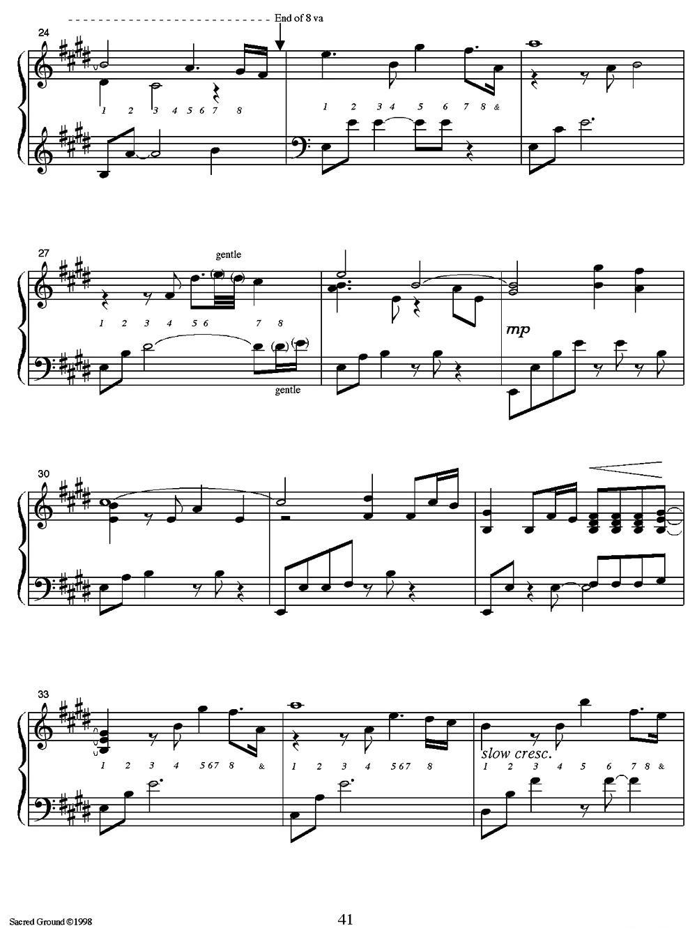 Sacred Ground钢琴曲谱（图3）