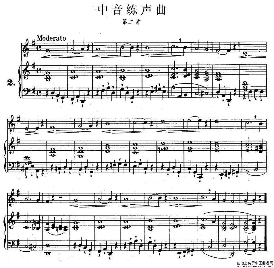 J·孔空中声部练习曲-第二首（正谱）钢琴曲谱（图1）