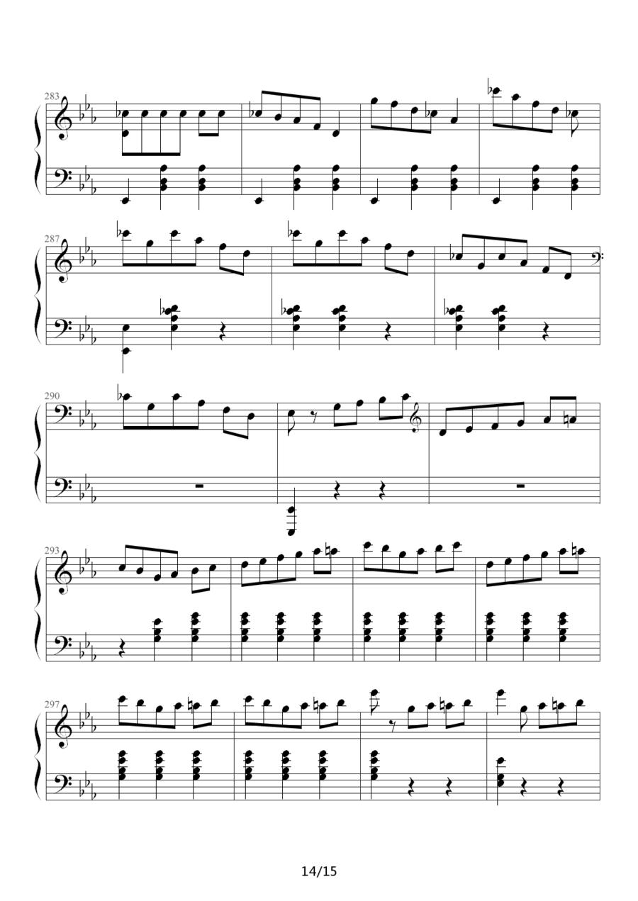 华丽的大圆舞曲钢琴曲谱（图14）