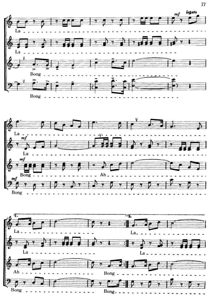 运动员进行曲（无伴奏合唱、五线谱）钢琴曲谱（图3）