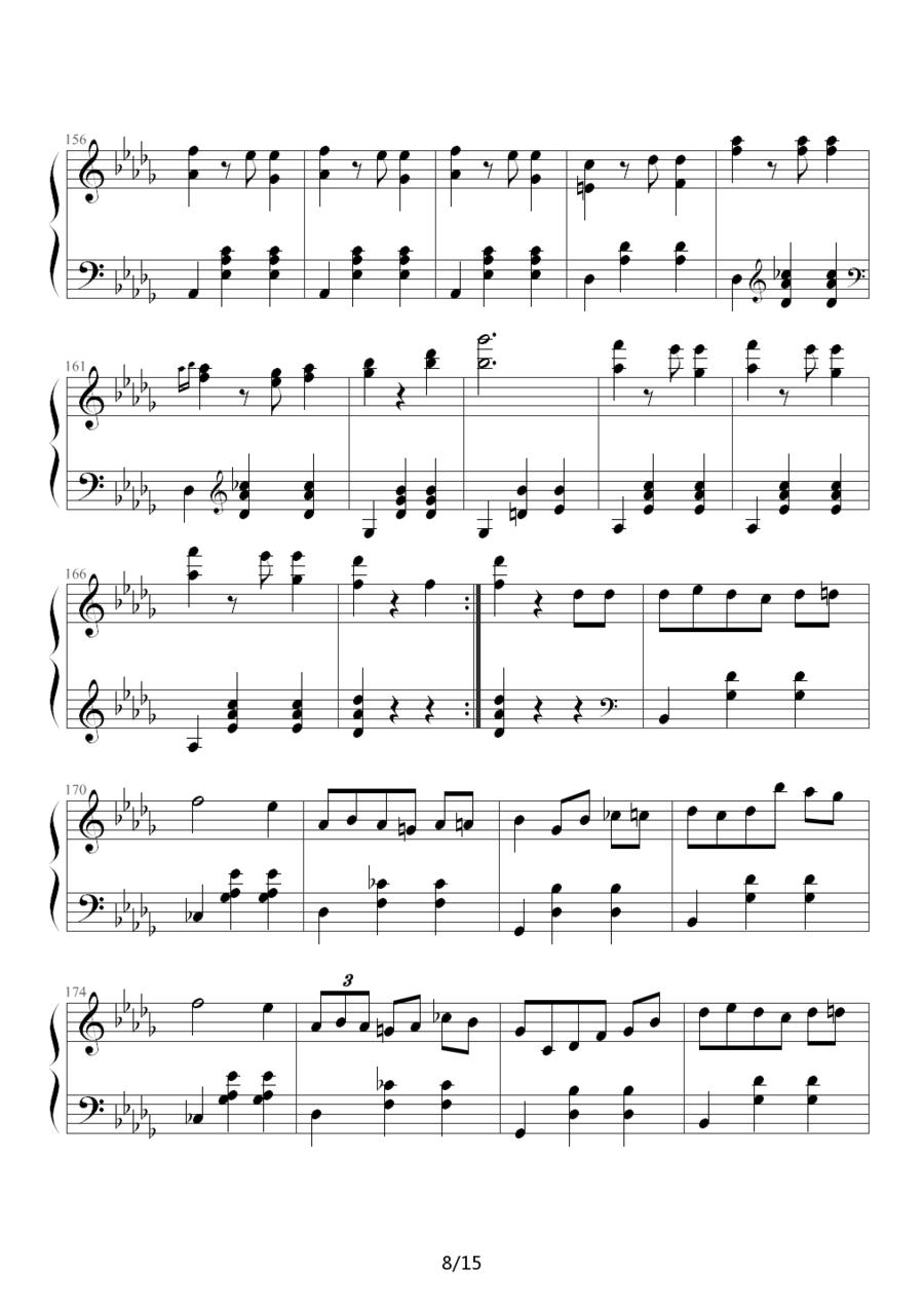 华丽的大圆舞曲钢琴曲谱（图8）