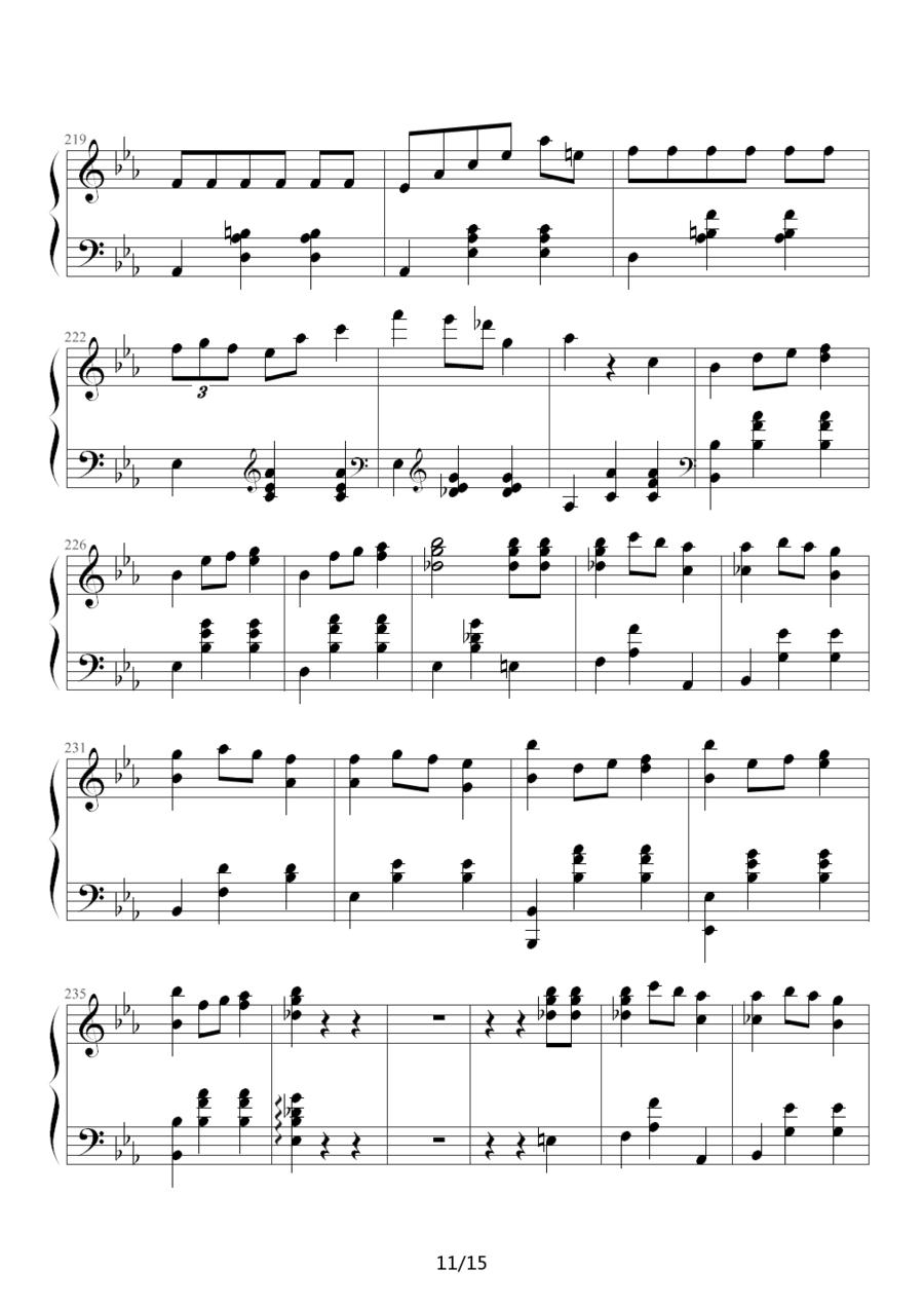 华丽的大圆舞曲钢琴曲谱（图11）
