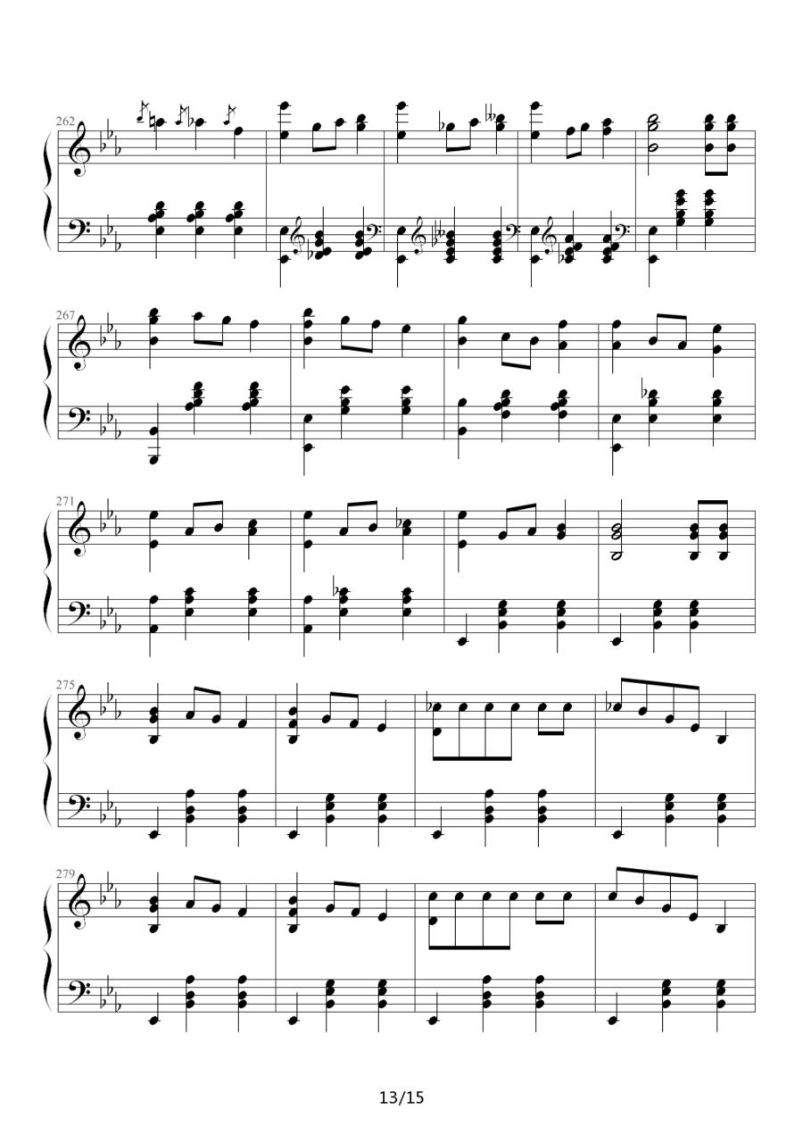 华丽的大圆舞曲钢琴曲谱（图13）