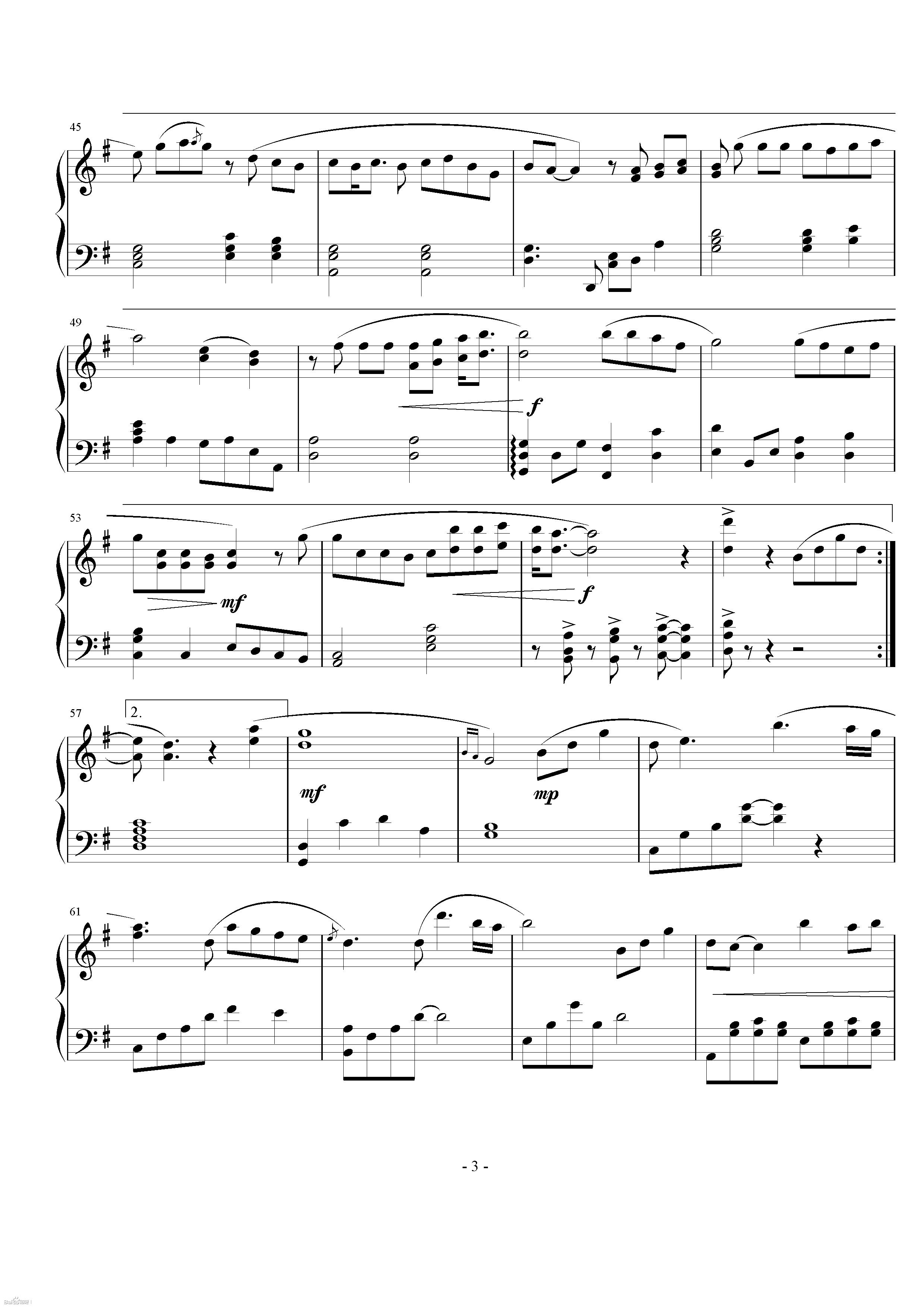 手心的蔷薇钢琴曲谱（图3）