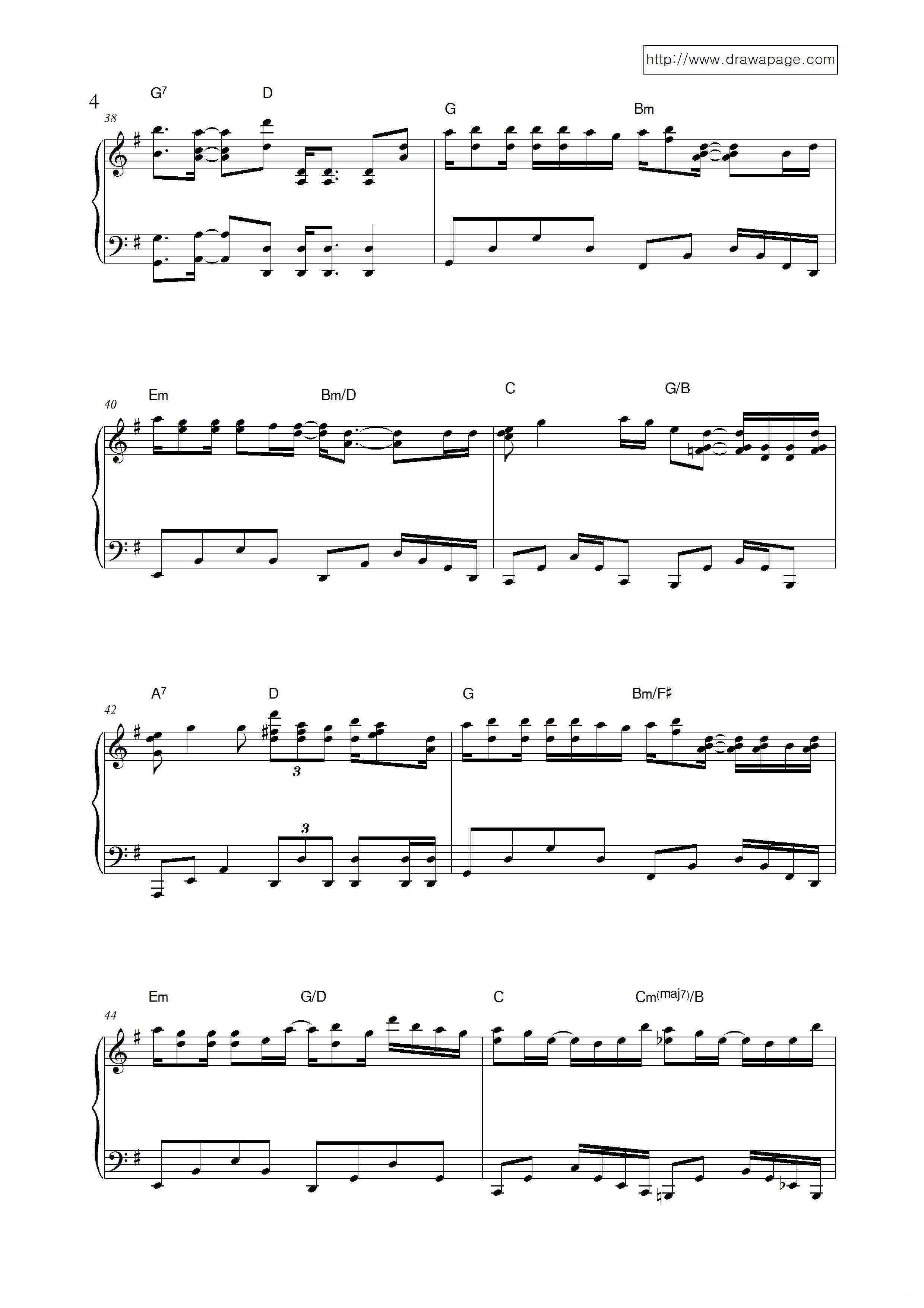 倾城钢琴曲谱（图4）