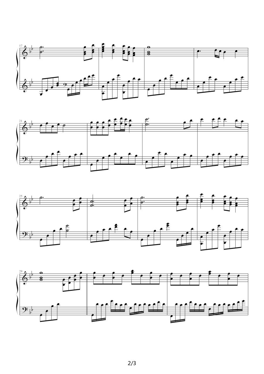 天仙子钢琴曲谱（图2）