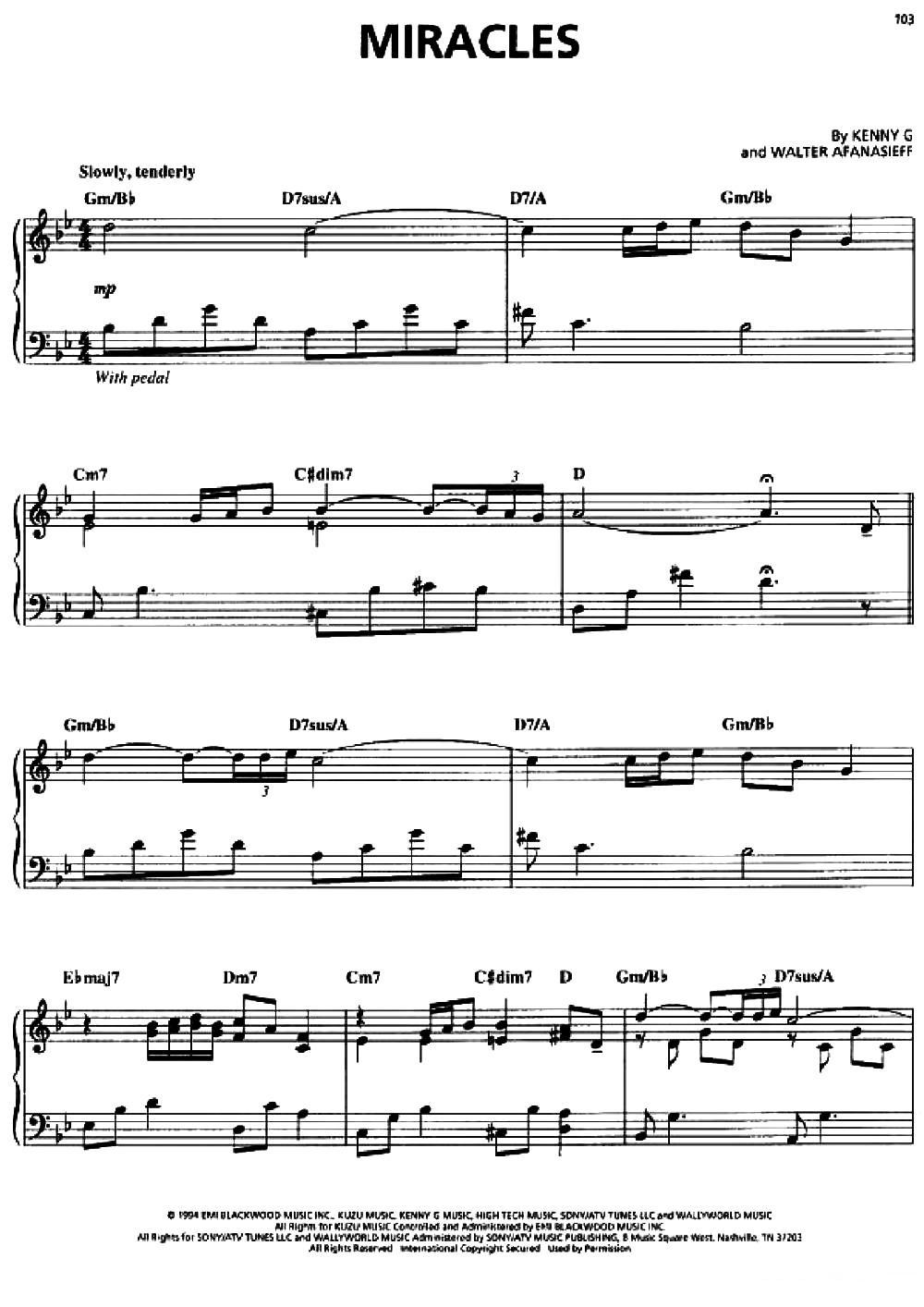 miracles（奇迹）钢琴曲谱（图1）