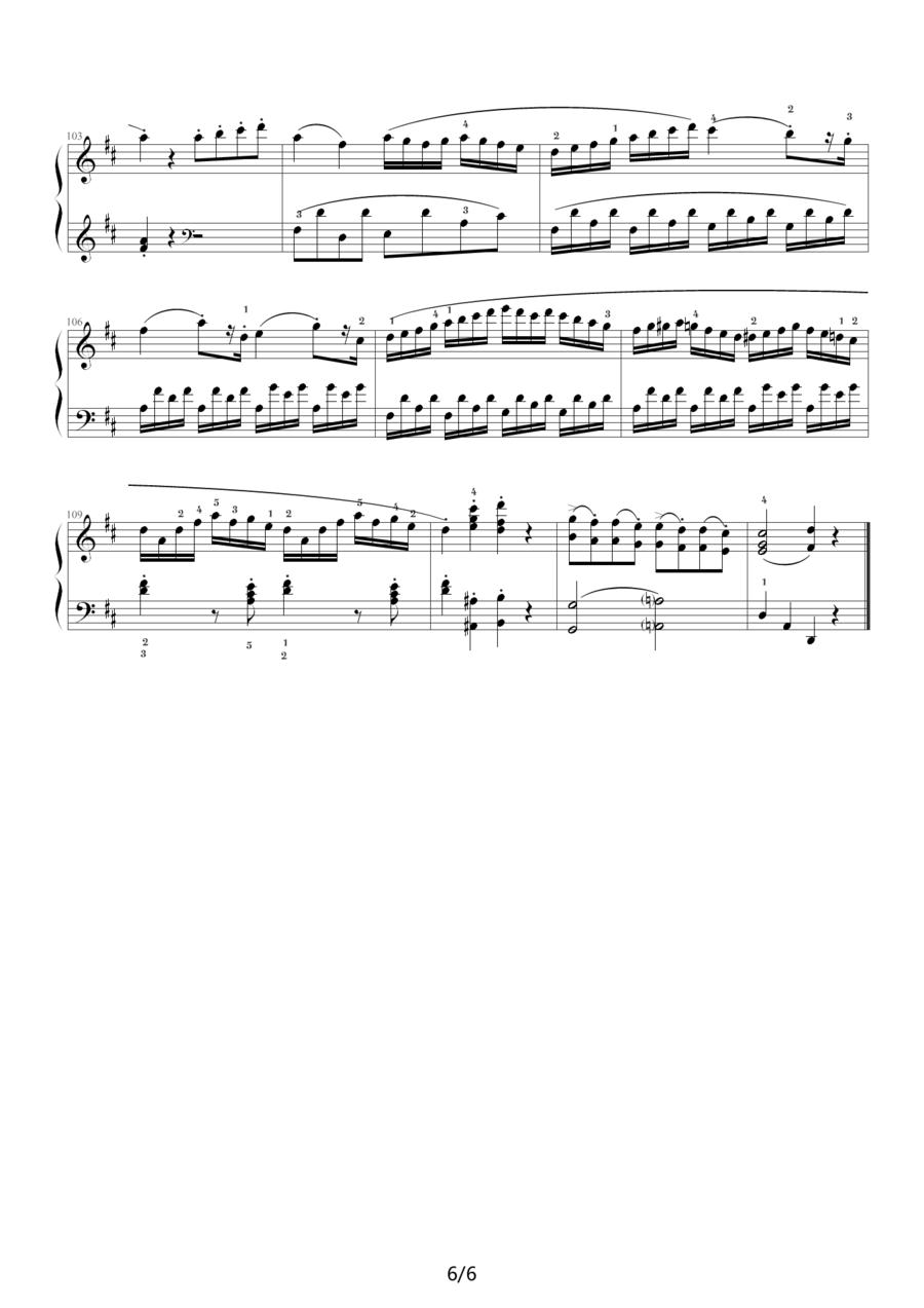 D大调奏鸣曲K.311第一乐章钢琴曲谱（图6）