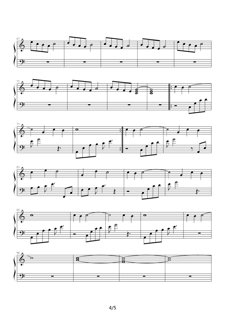 无明泪钢琴曲谱（图4）