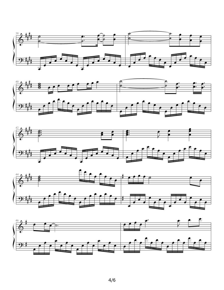忧伤的心钢琴曲谱（图4）