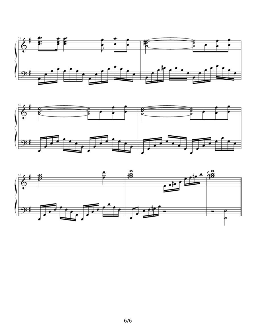 忧伤的心钢琴曲谱（图6）