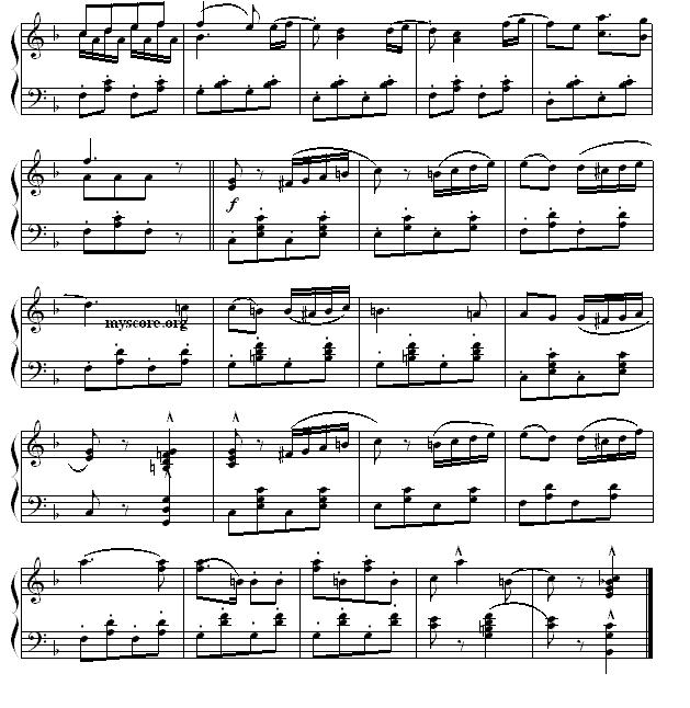 游行进行曲钢琴曲谱（图2）