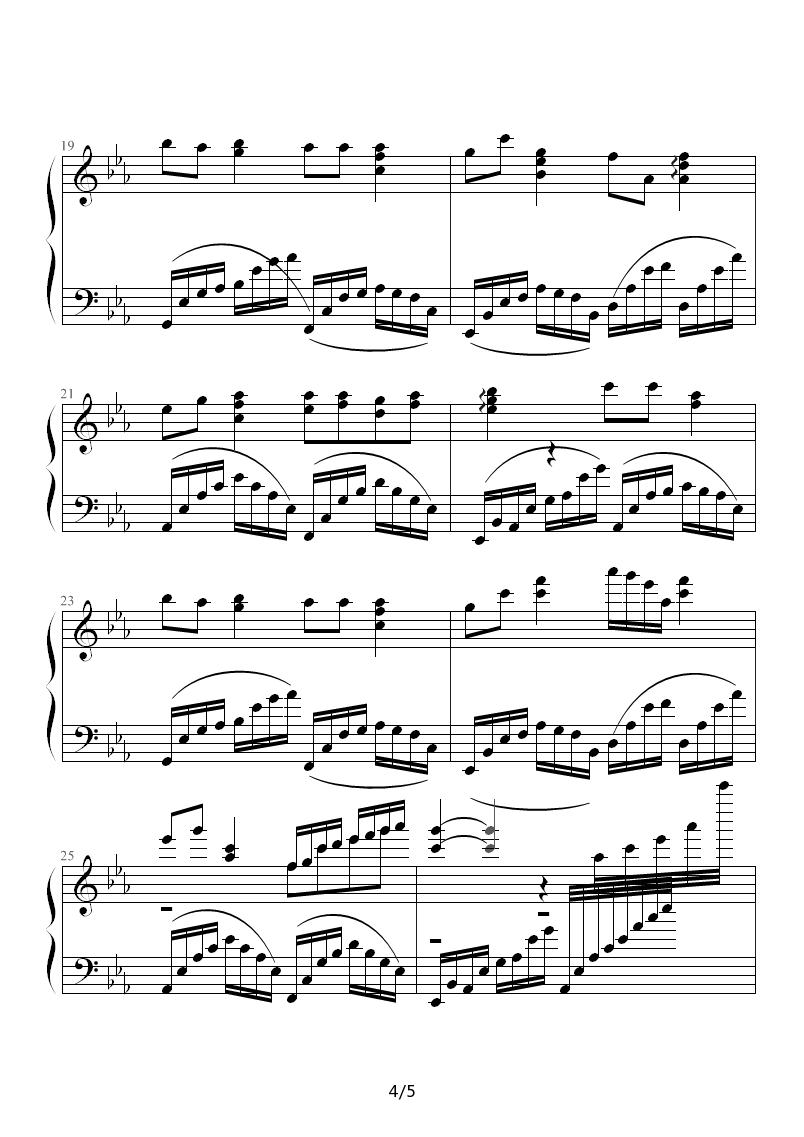 琴归原处钢琴曲谱（图4）