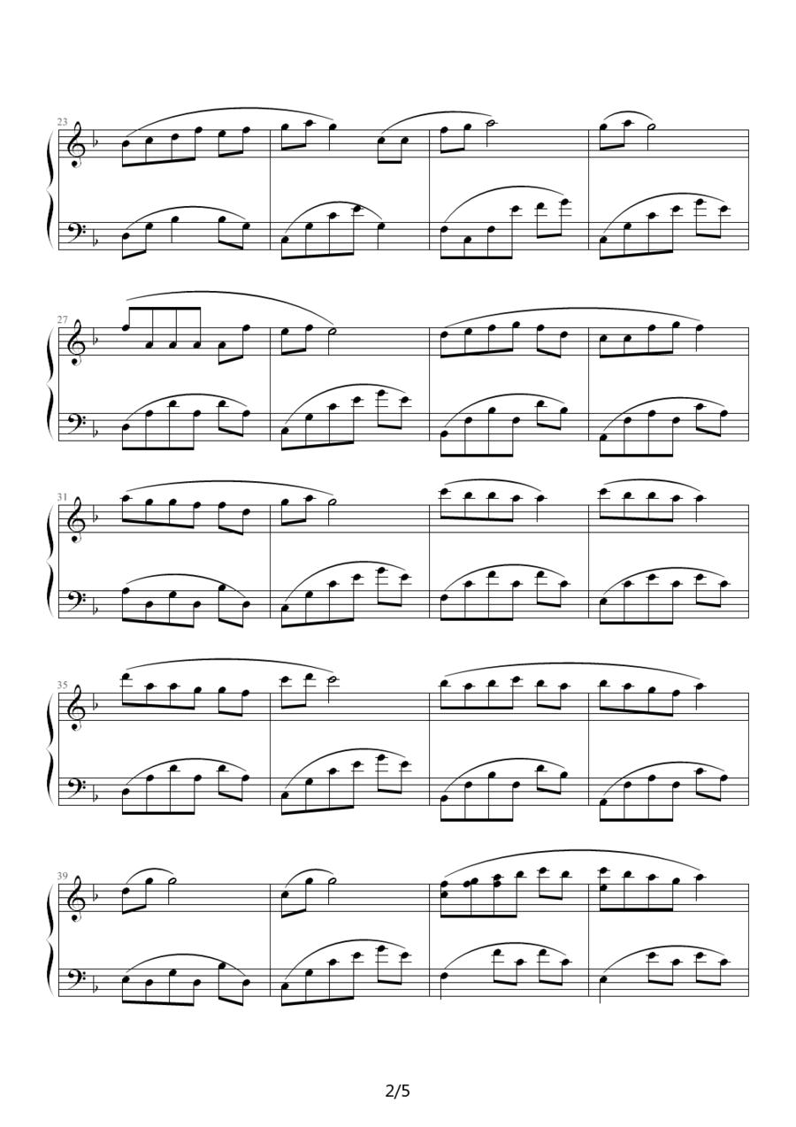 有福气钢琴曲谱（图2）