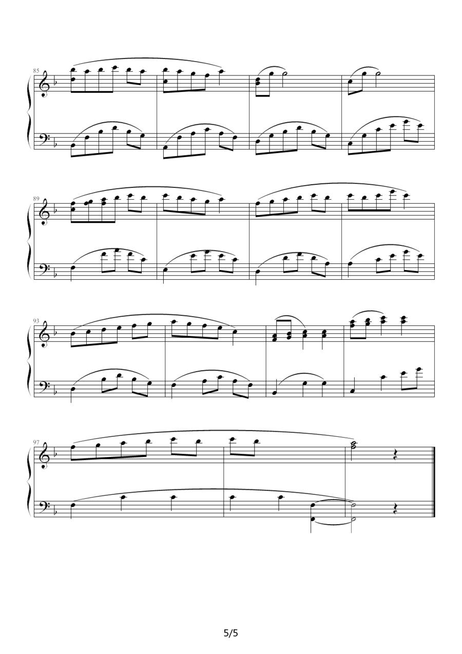 有福气钢琴曲谱（图5）