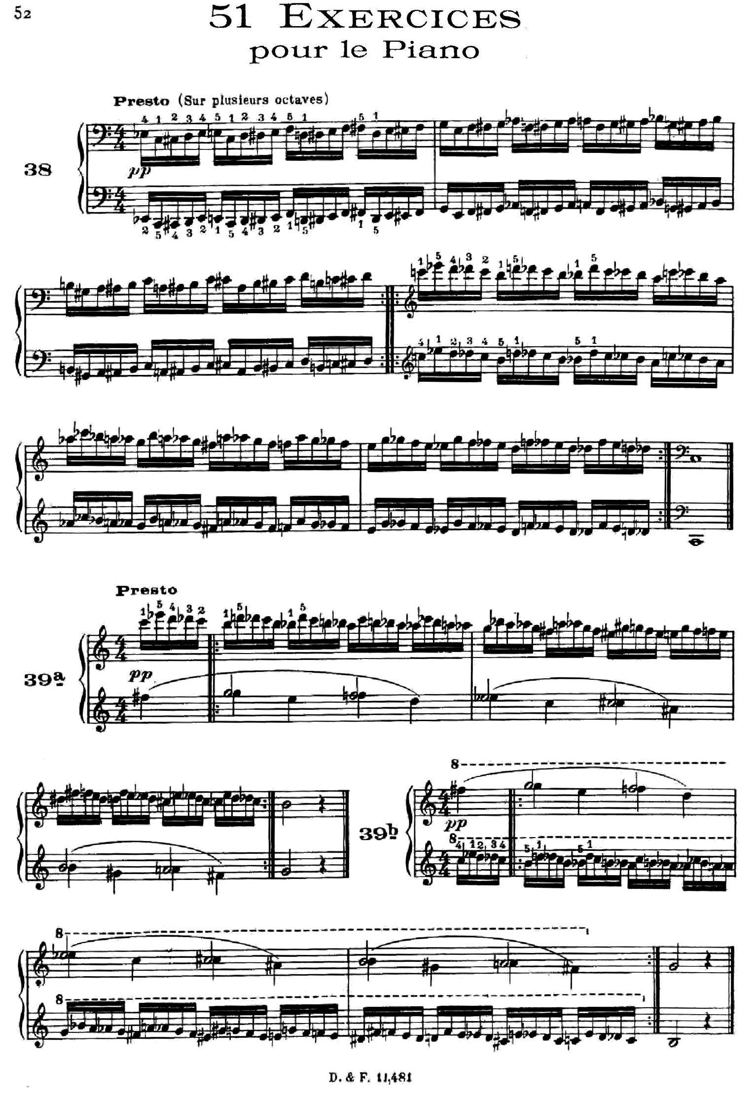51 Exercises, WoO 6（51首钢琴练习 38—51）钢琴曲谱（图1）