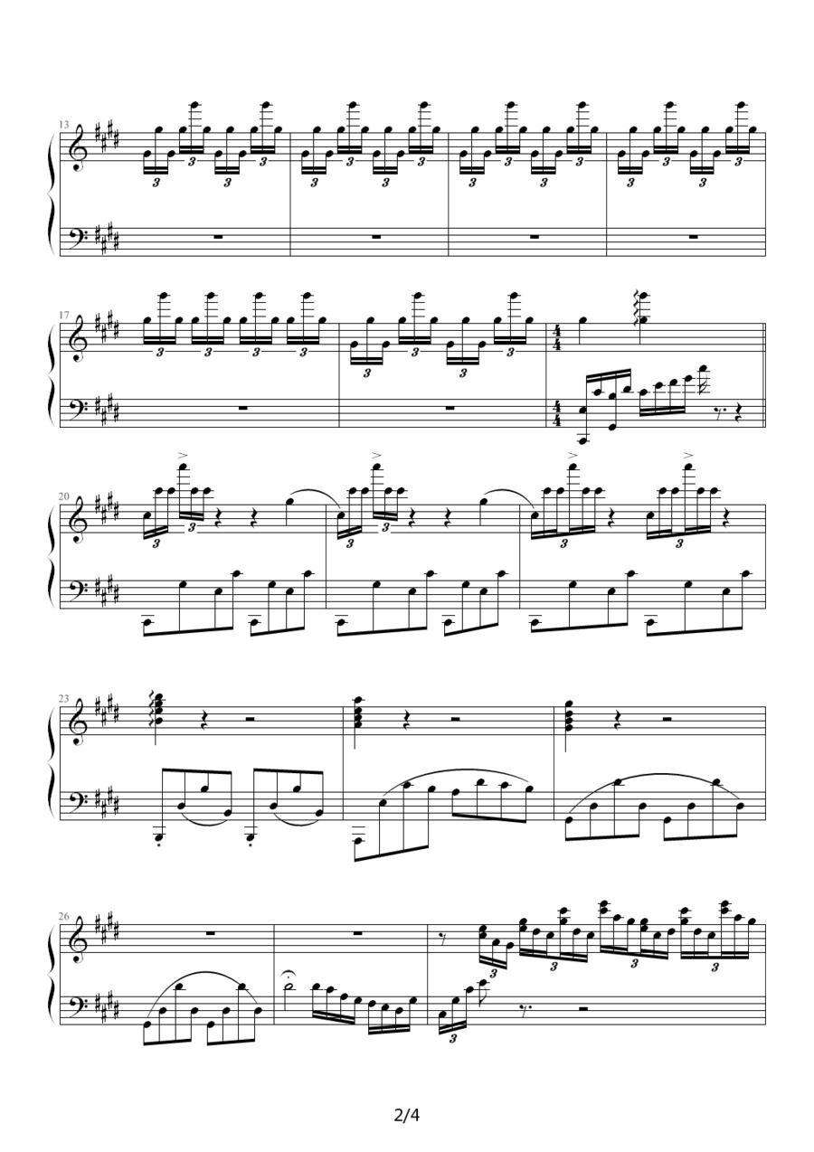 升c小调大幻想曲钢琴曲谱（图2）