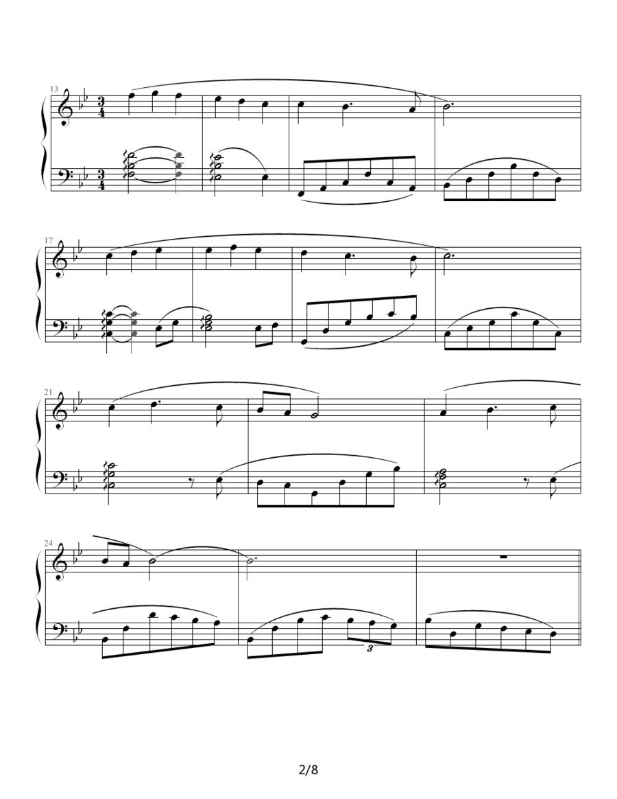 变奏曲（冯明东作曲版）钢琴曲谱（图2）