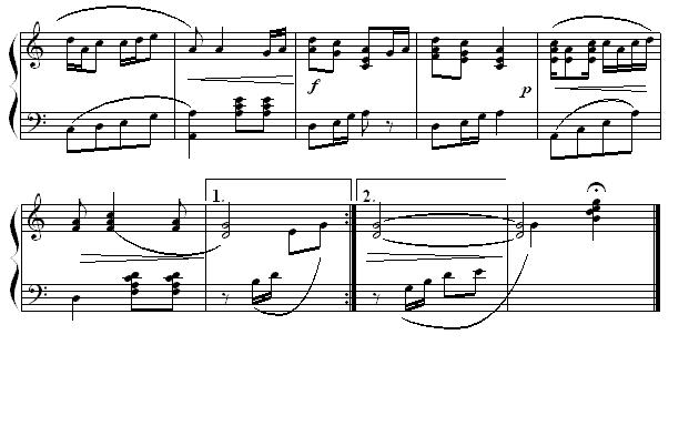 龙船调钢琴曲谱（图2）