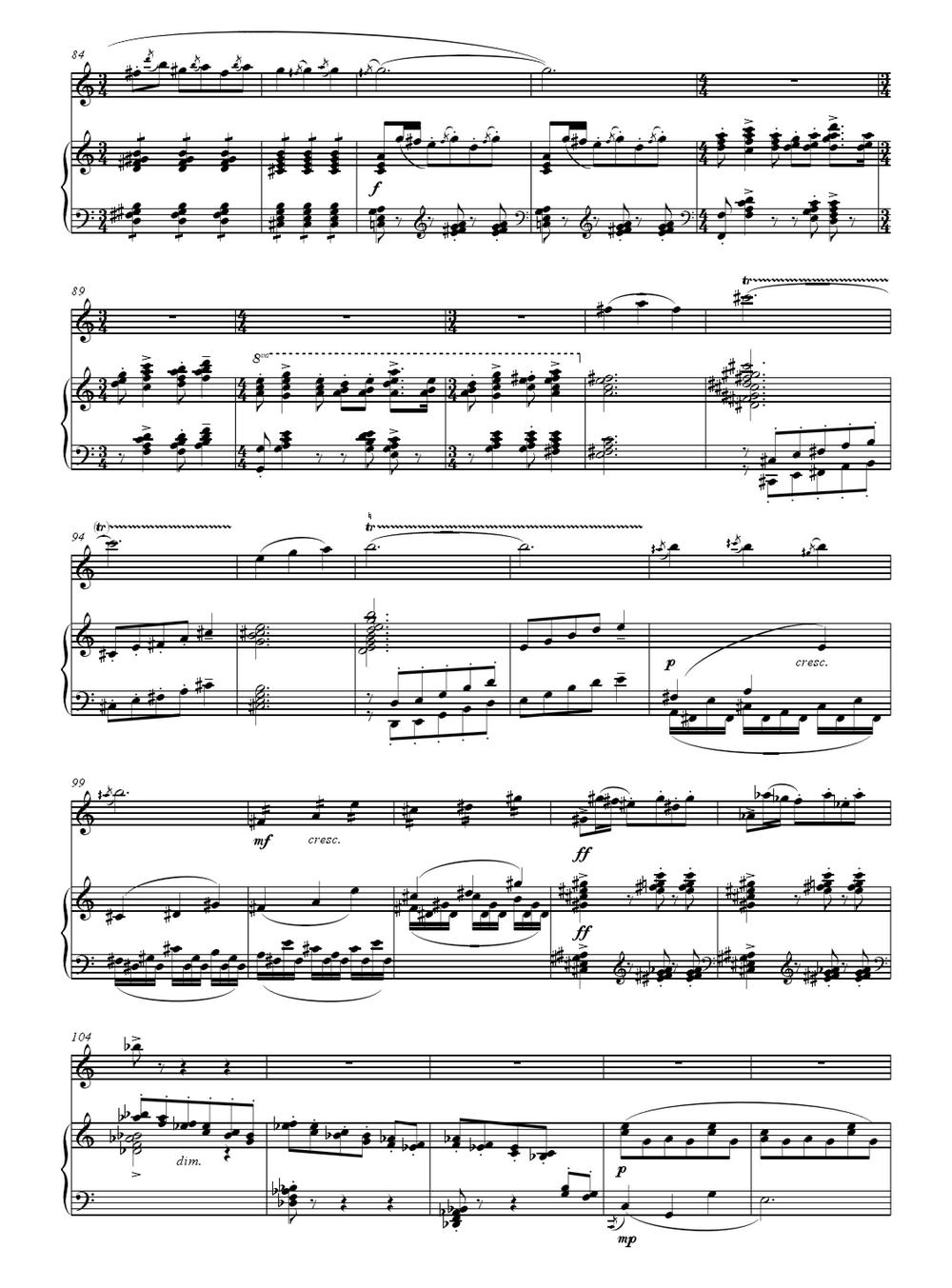 村寨欢歌（笛子与钢琴）钢琴曲谱（图4）